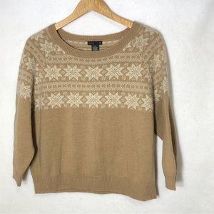 Joyce Leslie Womens Wool Angora Snowflake Sweater